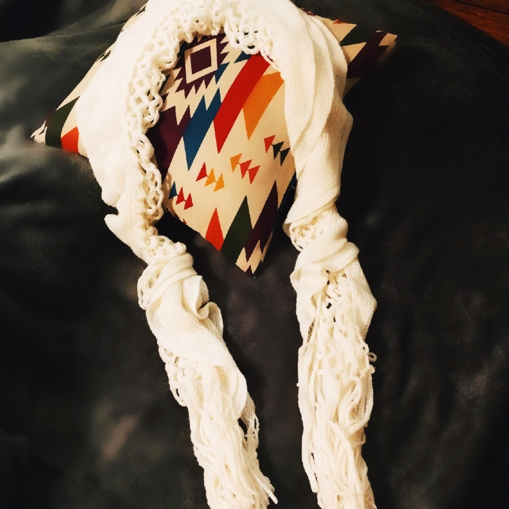 Ruffled Knitted Scarf